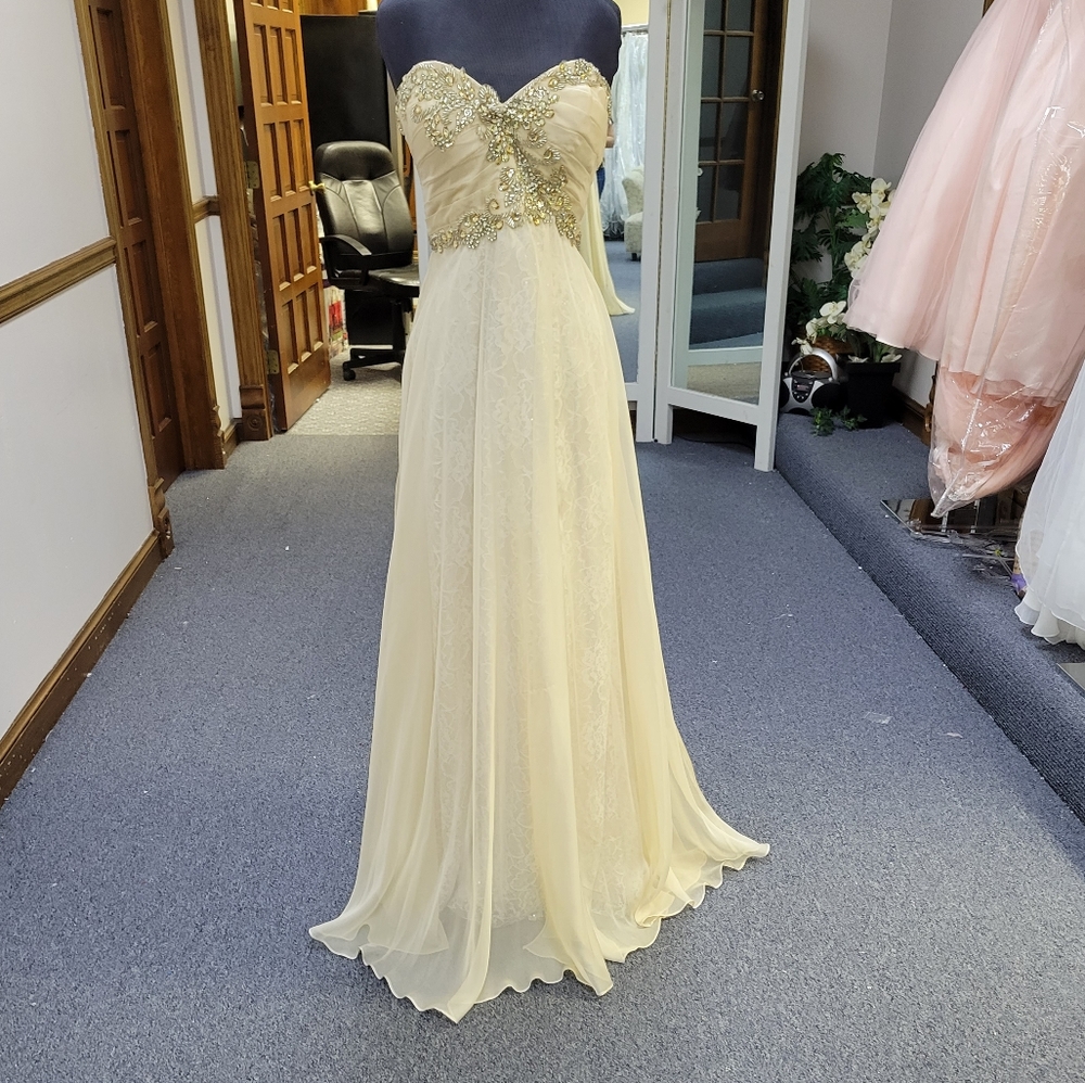 KARISHMA CHAMPAGNE FLOWY DRESS